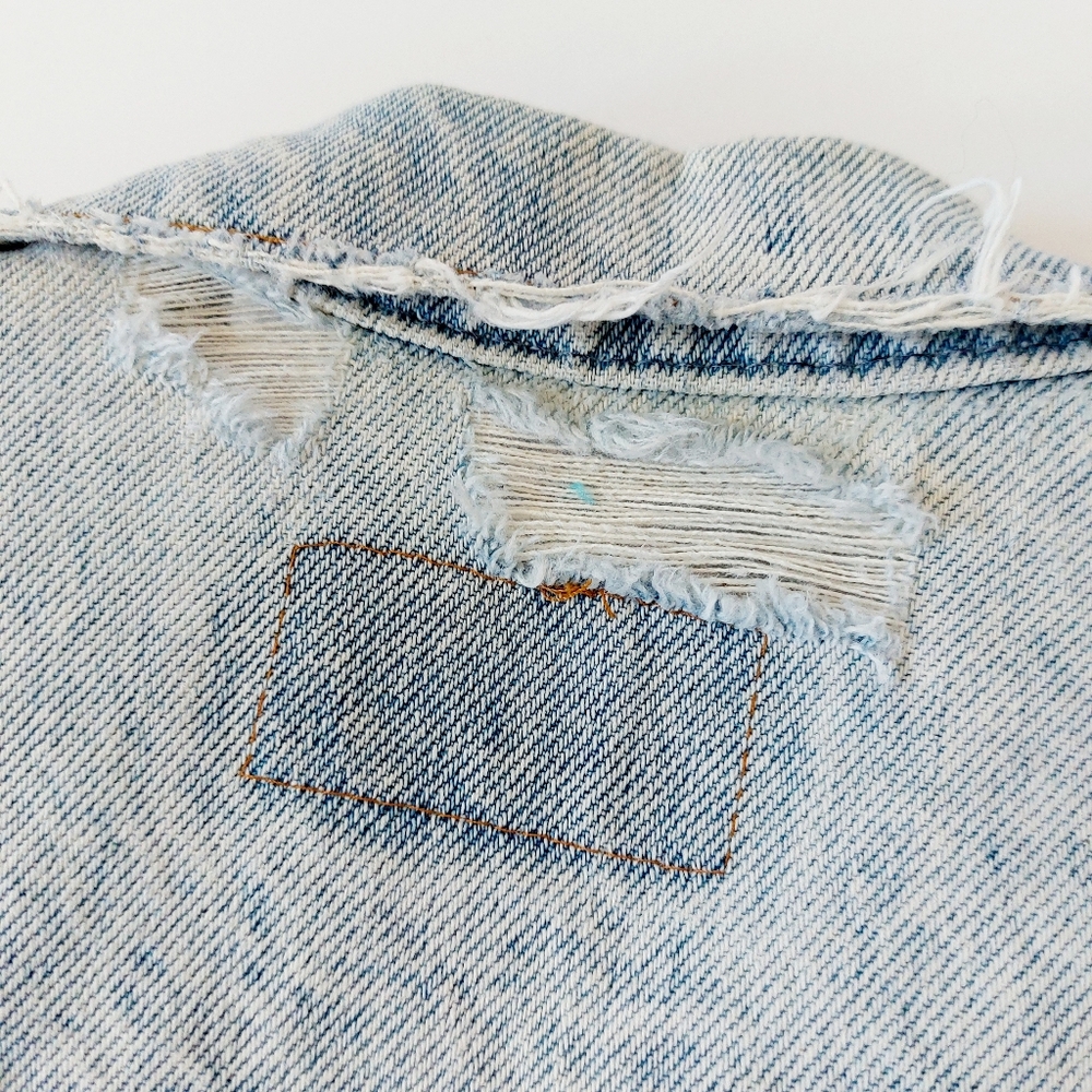 Acid Wash 80s Trucker III Levi Denim Jacket size Medium‎ Women's 57508-0209 Made - Picture 10 of 12